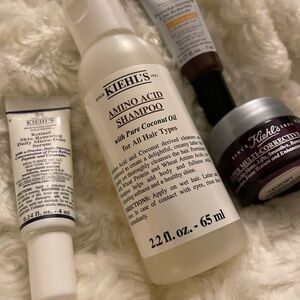 4 Puece Kiehl's Travel Size set Amino Acid Shampoo - Skin care Serum cream